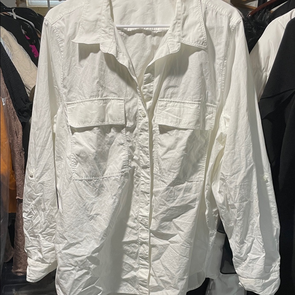 Babaton White Button Down Shirt